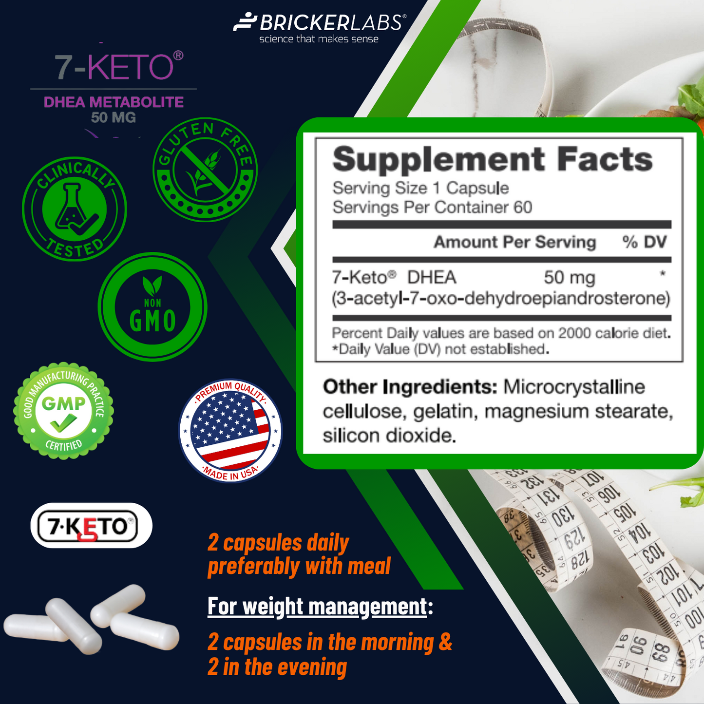 7-KETO DHEA METABOLITE 50mg weight management supplement