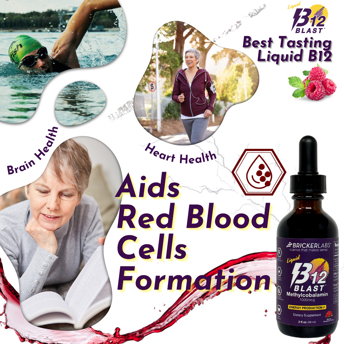 B-12 Blast® Liquid Methylcobalamin 1000mcg liquid vitamin B12