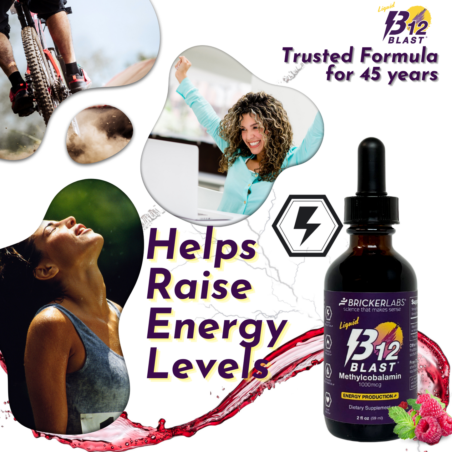 B-12 Blast® Liquid Methylcobalamin 1000mcg liquid vitamin B12