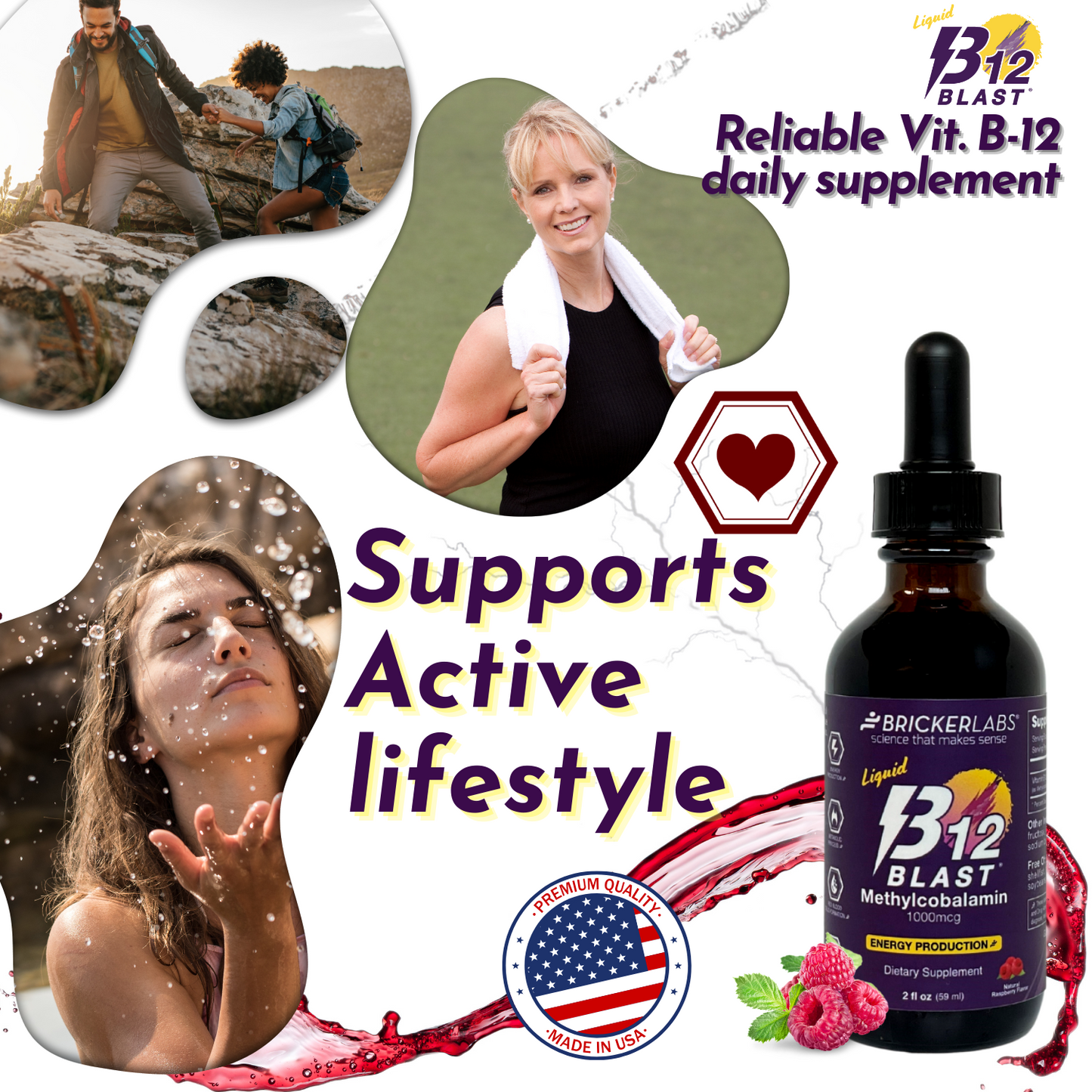 B-12 Blast® Liquid Methylcobalamin 1000mcg liquid vitamin B12