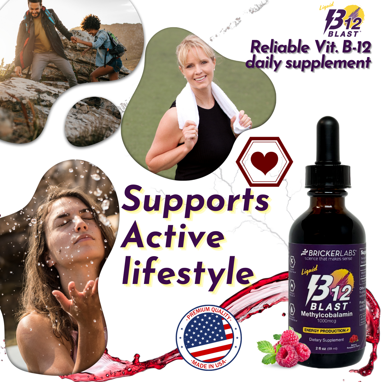 B-12 Blast® Liquid Methylcobalamin 1000mcg  liquid vitamin B12