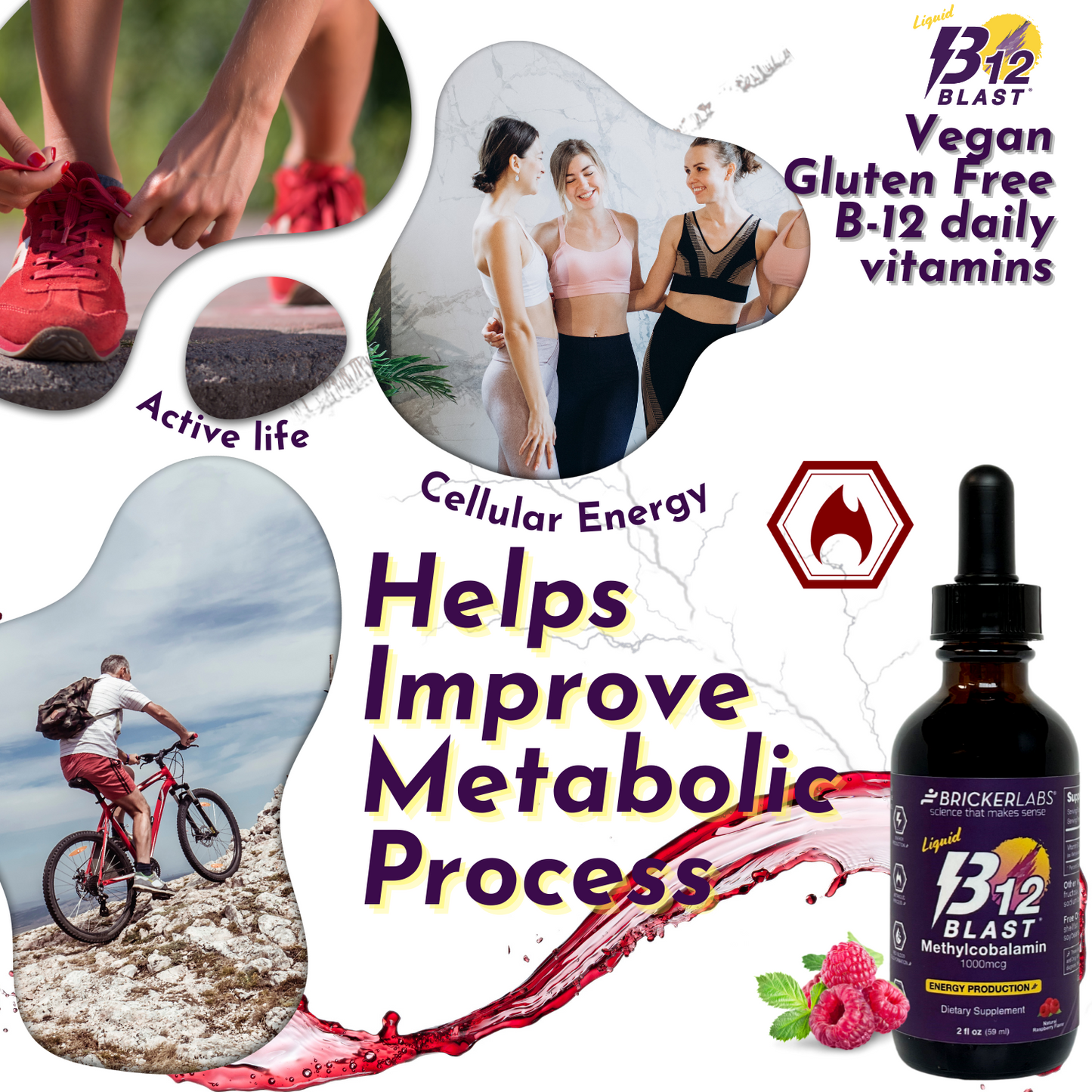 B-12 Blast® Liquid Methylcobalamin 1000mcg liquid vitamin B12
