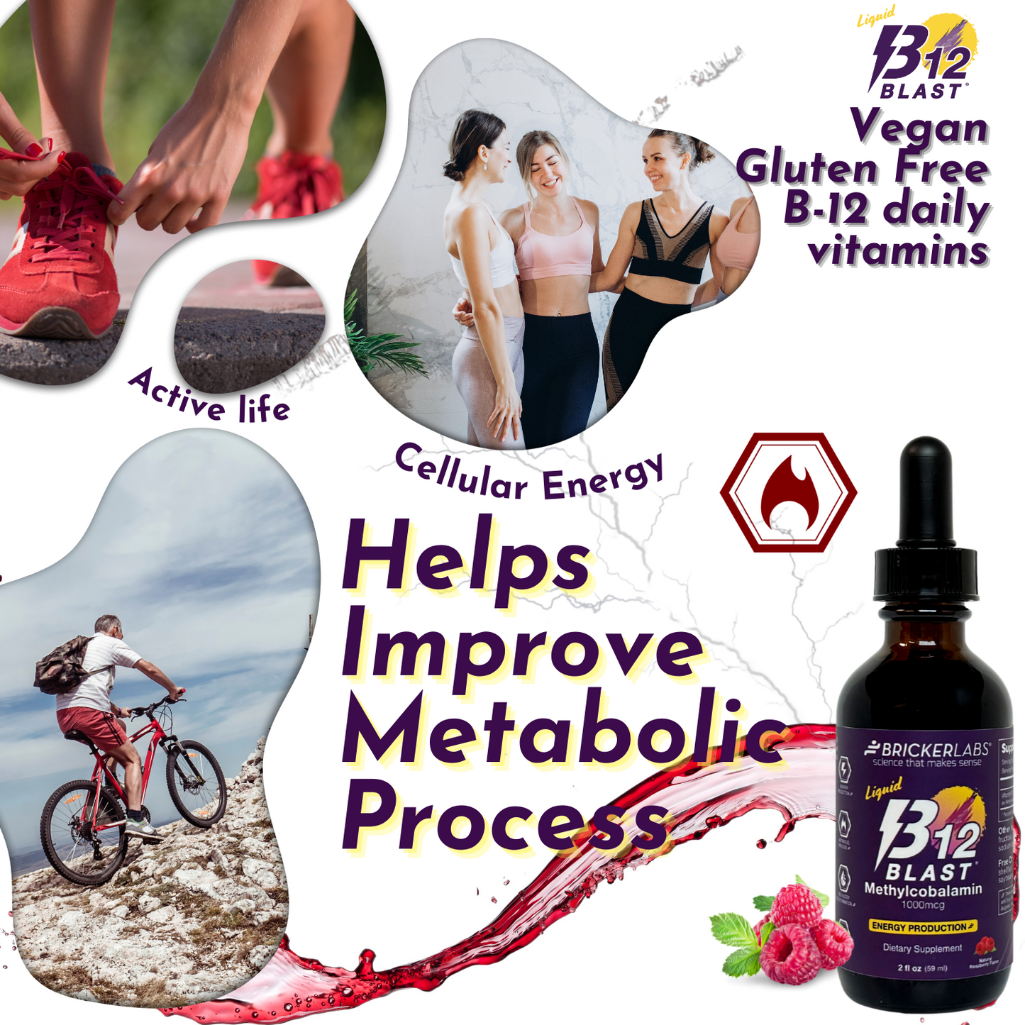 B-12 Blast® Liquid Methylcobalamin 1000mcg  liquid vitamin B12