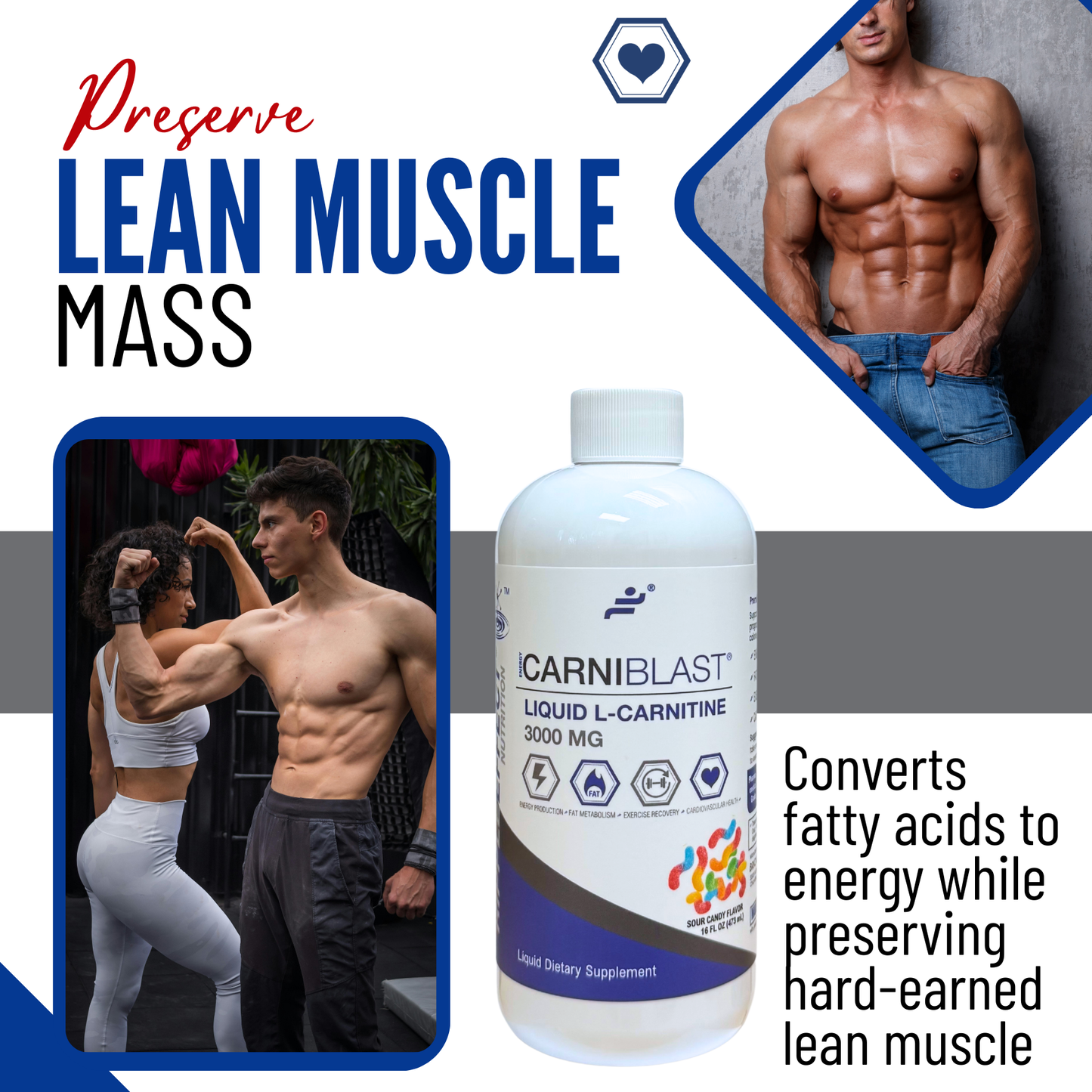 Bricker Labs CARNIBLAST Liquid L-Carnitine 3000mg plus GBB