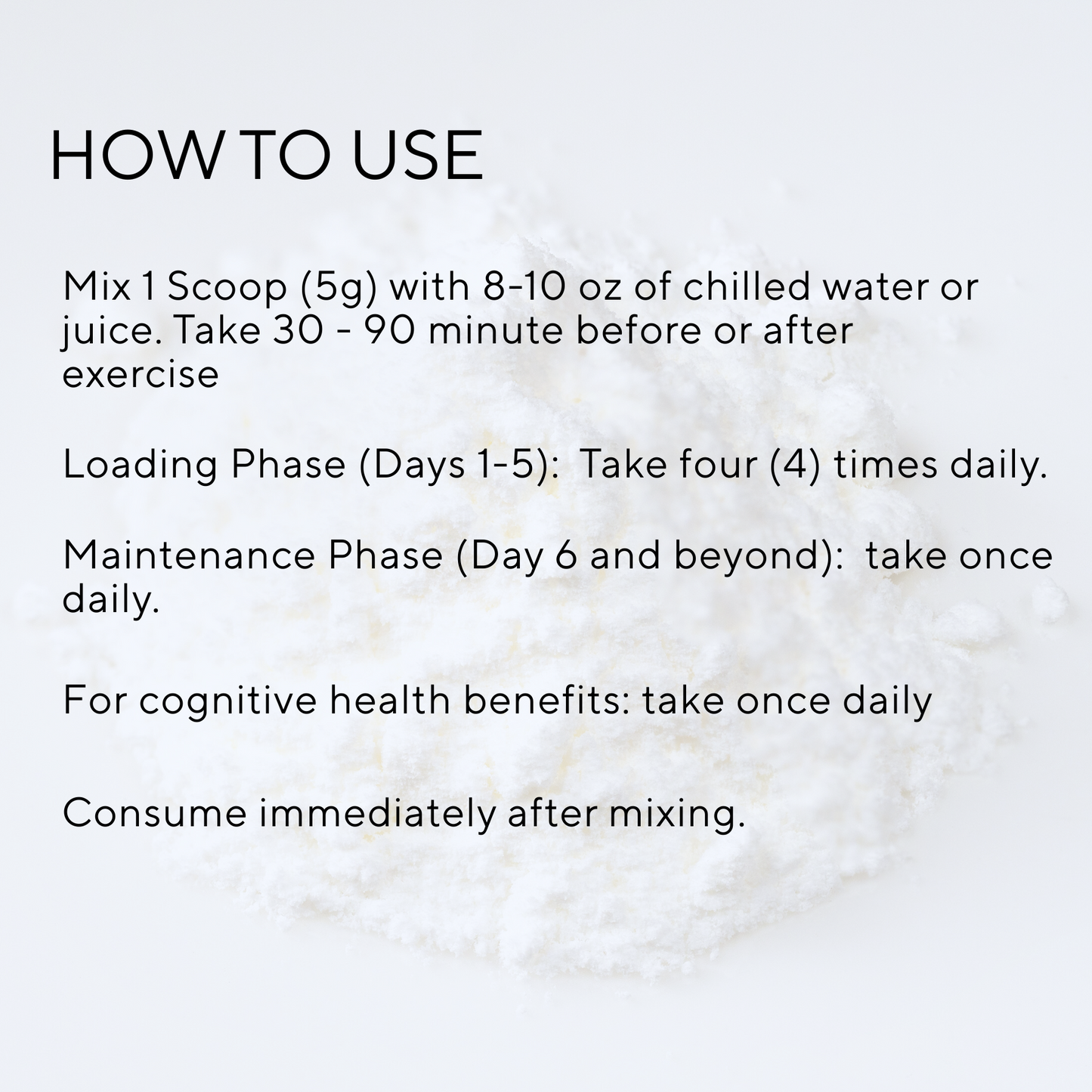 Creatine Monohydrate Powder – 5g per serving