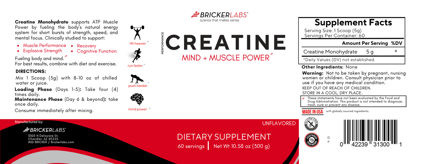 Creatine Monohydrate Powder – 5g per serving