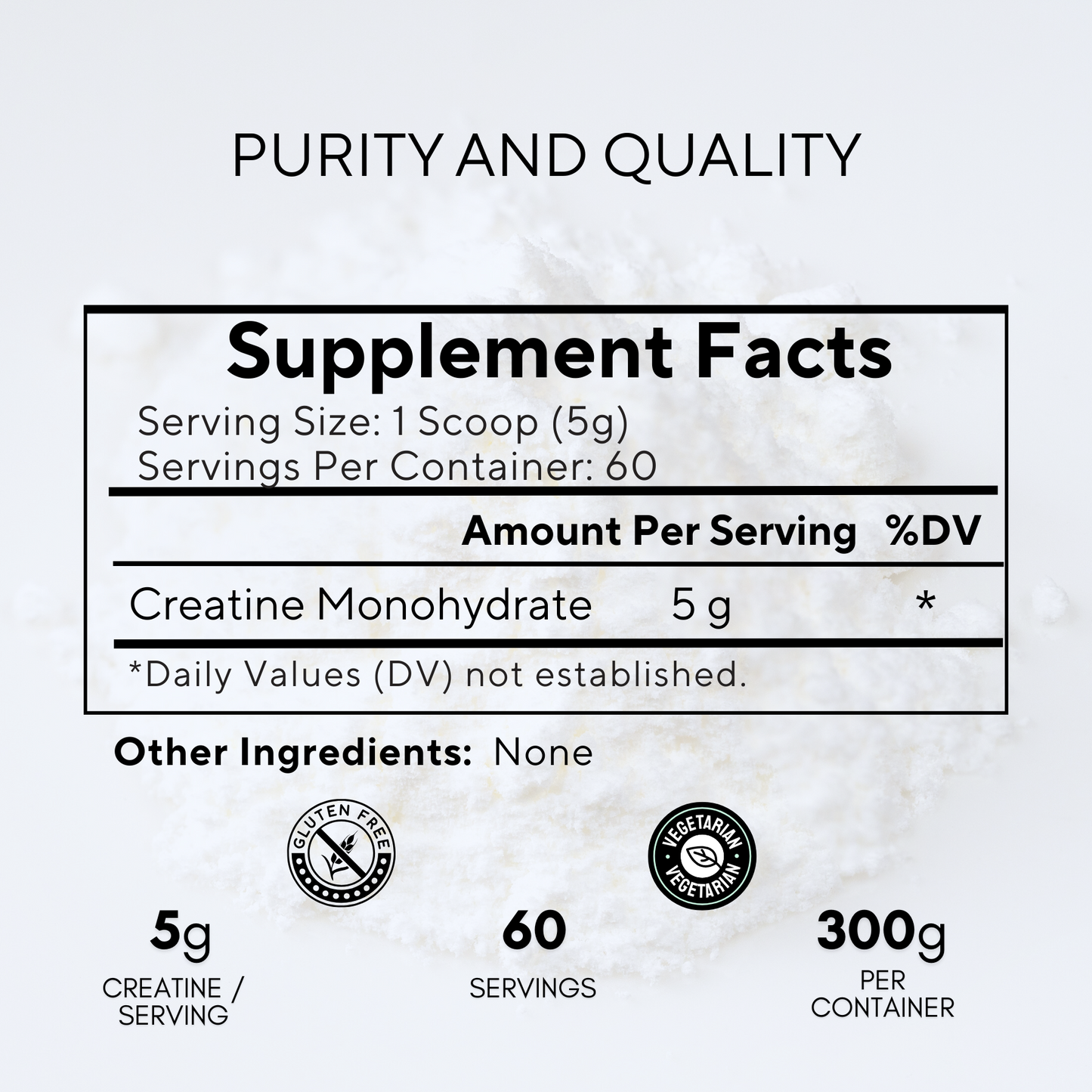 Creatine Monohydrate Powder – 5g per serving