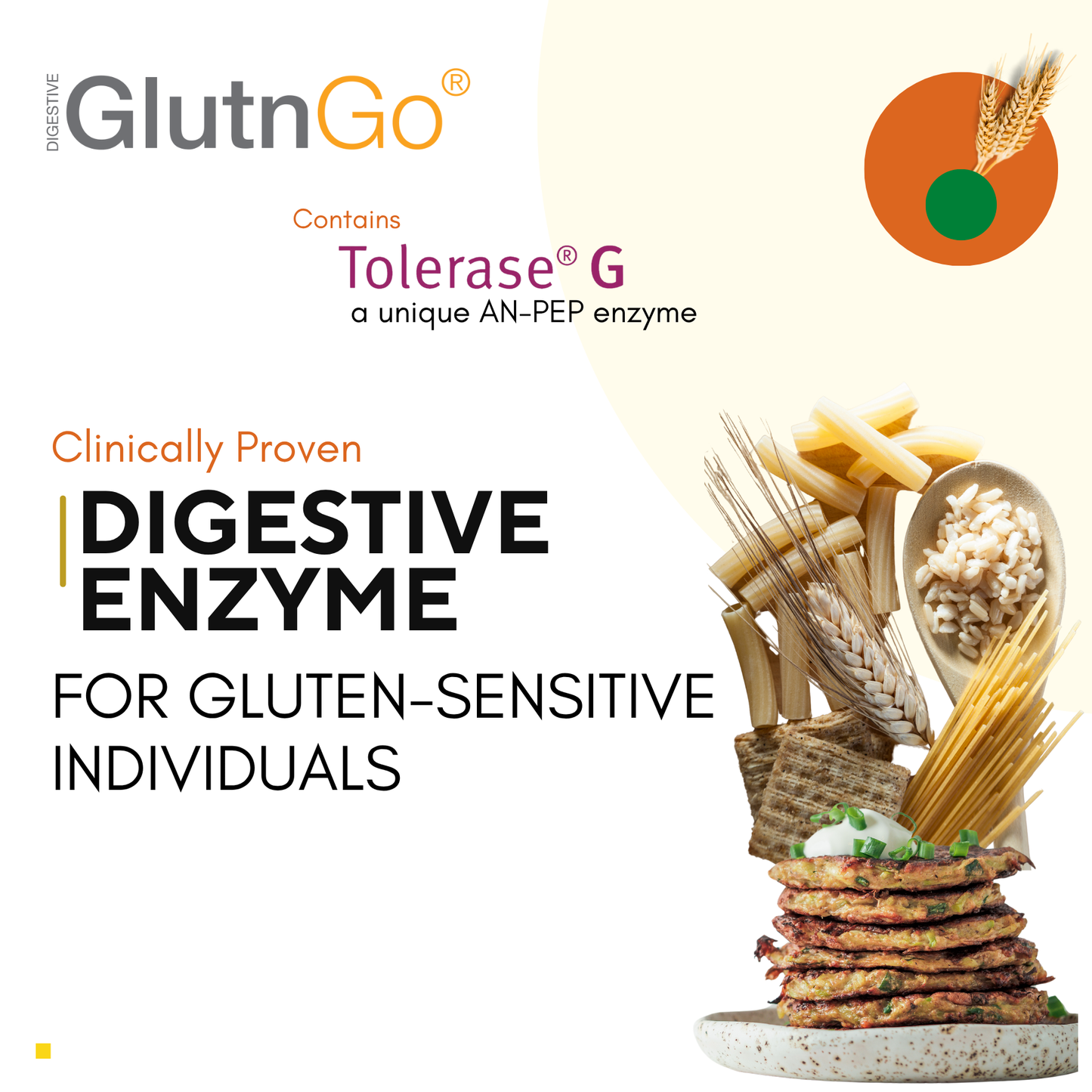 Bricker Labs GlutnGo with Tolerase G 100mg, 90ct