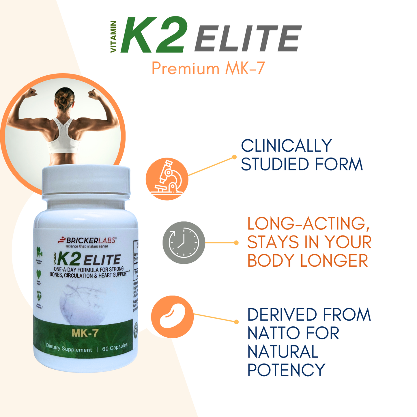 Vitamin K2 Elite – MK-7 Supplement 160mcg