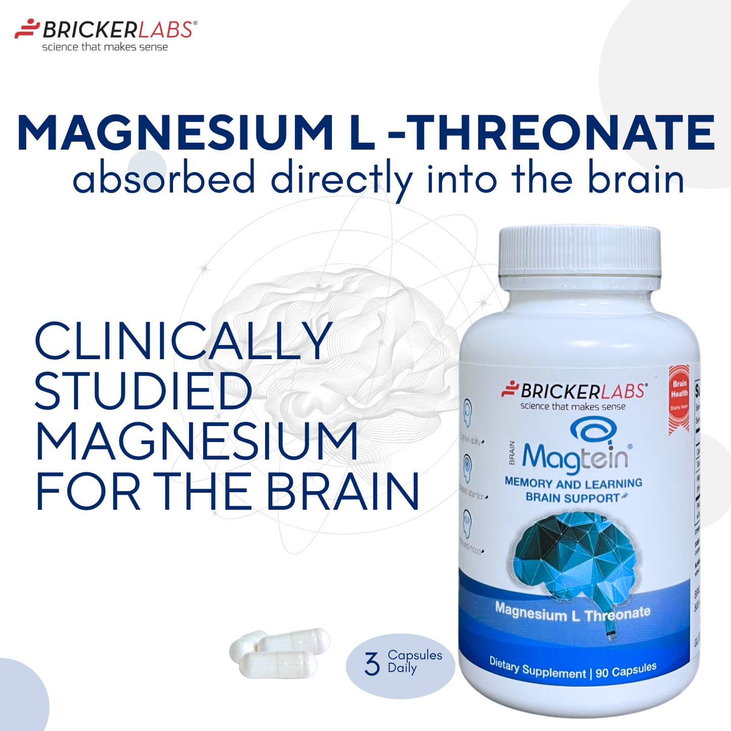 MAGTEIN │Magnesium L Threonate - Memory and Learning Brain Health Supplement