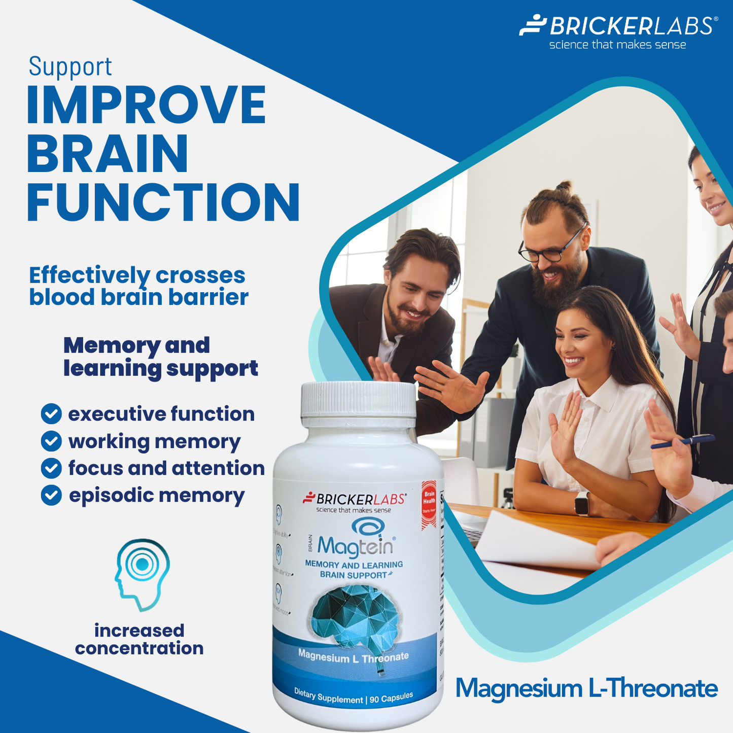 MAGTEIN® │Magnesium L Threonate - Memory and Learning Brain Health Supplement