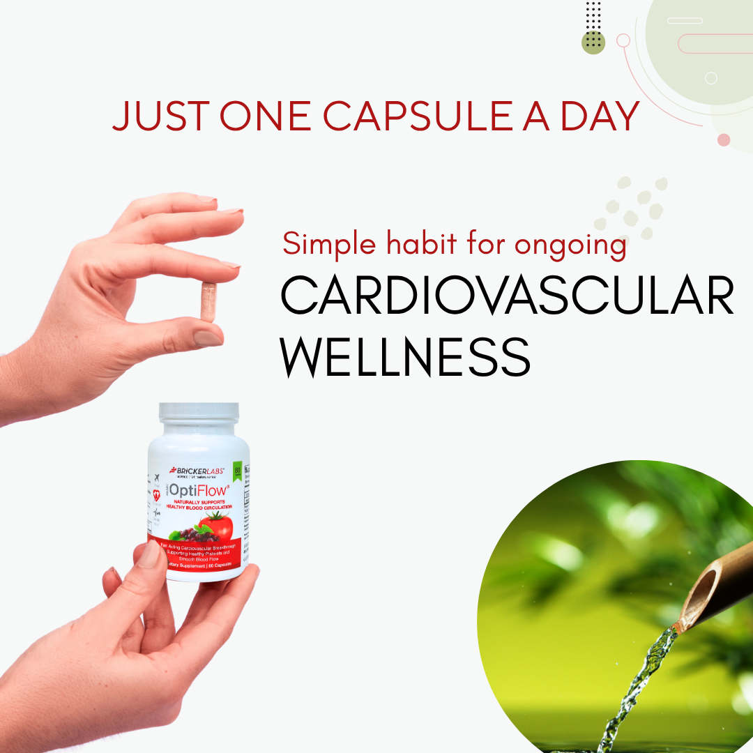 OptiFlow Blood Circulation Vitamins, Naturally Supports Healthy Blood Flow. Blood Optimizer Supplement