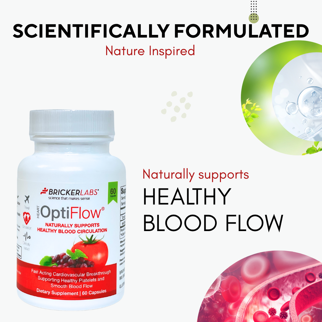 OptiFlow Blood Circulation Vitamins, Naturally Supports Healthy Blood Flow. Blood Optimizer Supplement