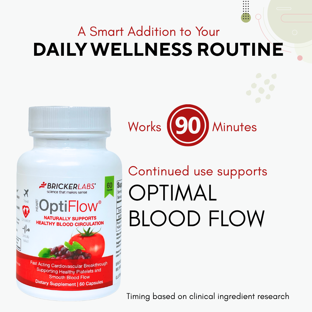 OptiFlow Blood Circulation Vitamins, Naturally Supports Healthy Blood Flow. Blood Optimizer Supplement