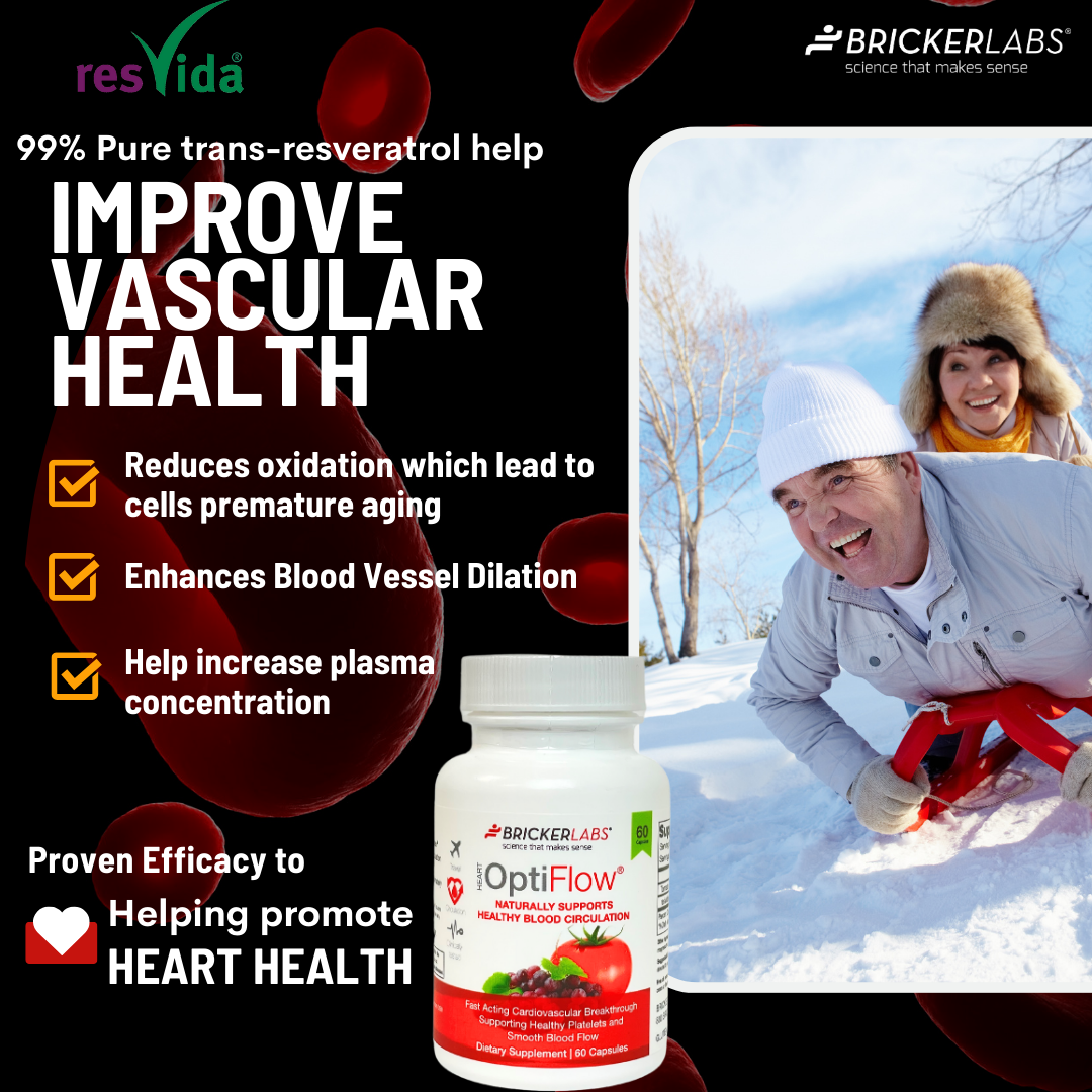 OptiFlow Blood Circulation Vitamins, Naturally Supports Healthy Blood Flow. Blood Optimizer Supplement