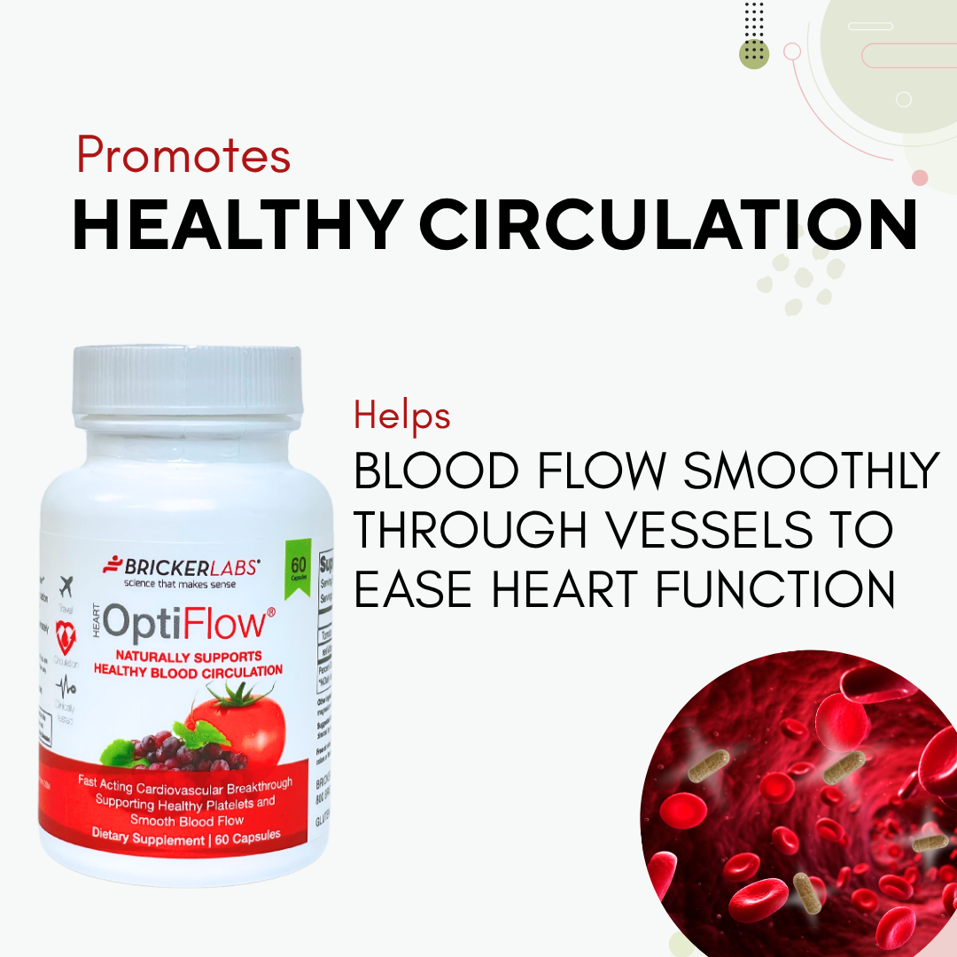 OptiFlow Blood Circulation Vitamins, Naturally Supports Healthy Blood Flow. Blood Optimizer Supplement