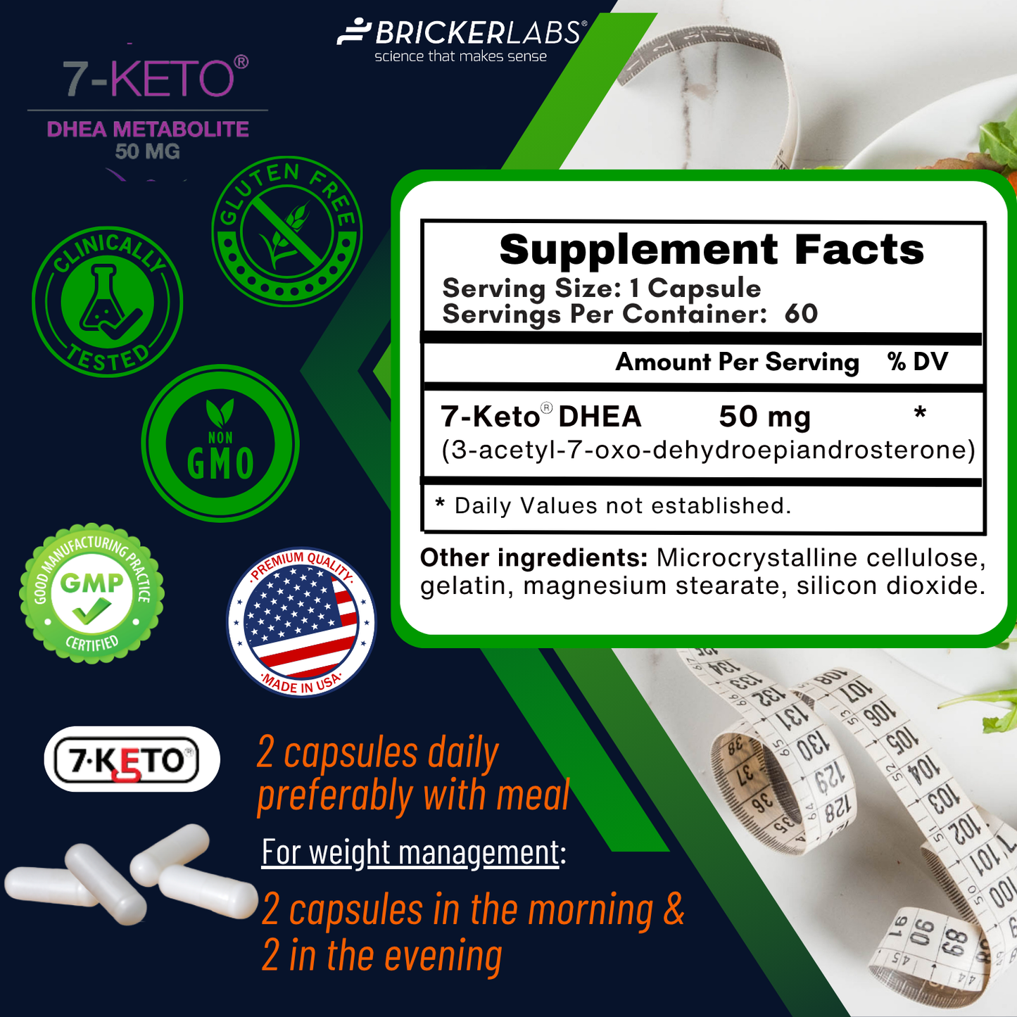 7-KETO DHEA METABOLITE 50mg weight management supplement