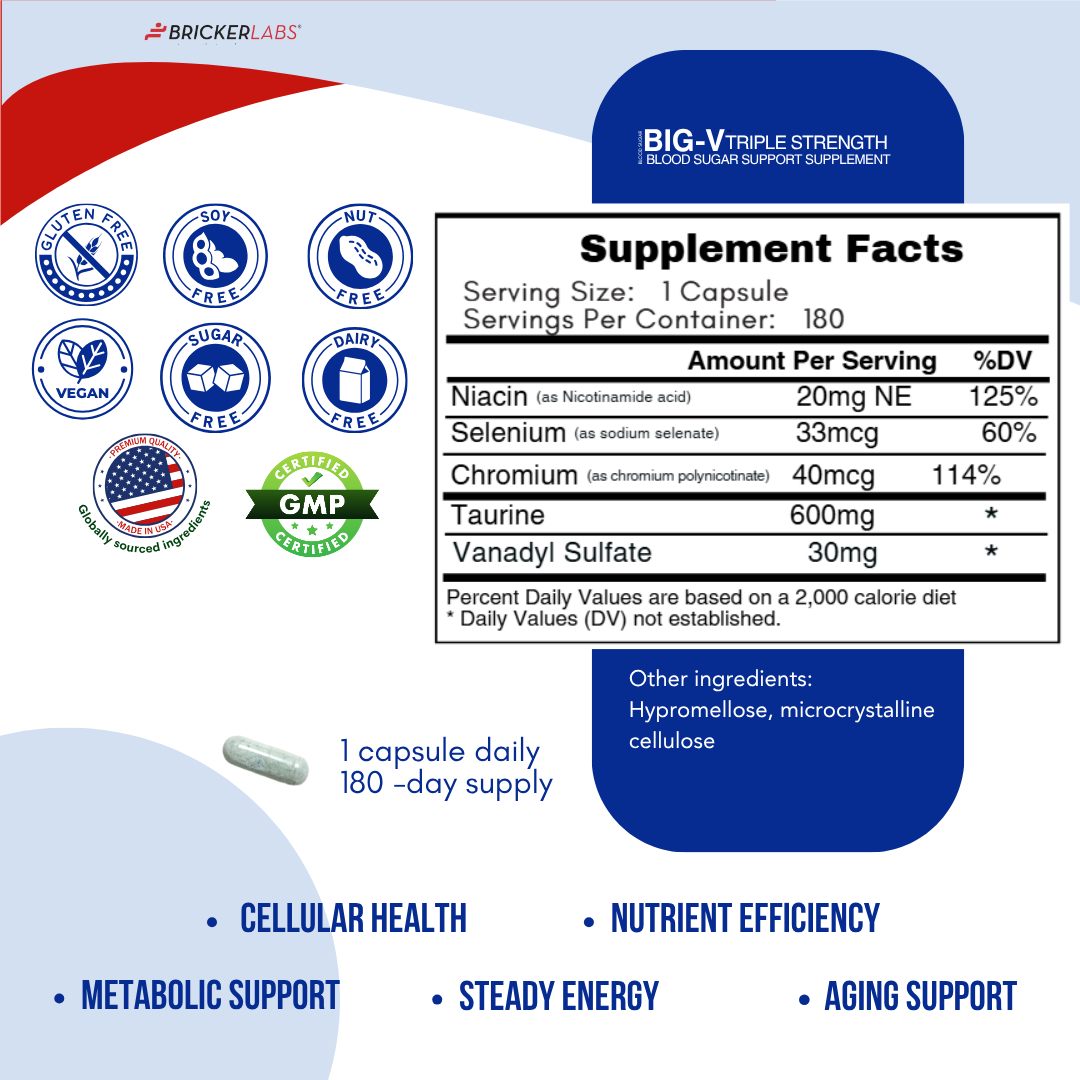 Big-V™ Triple Strength Healthy Blood Sugar Supplement