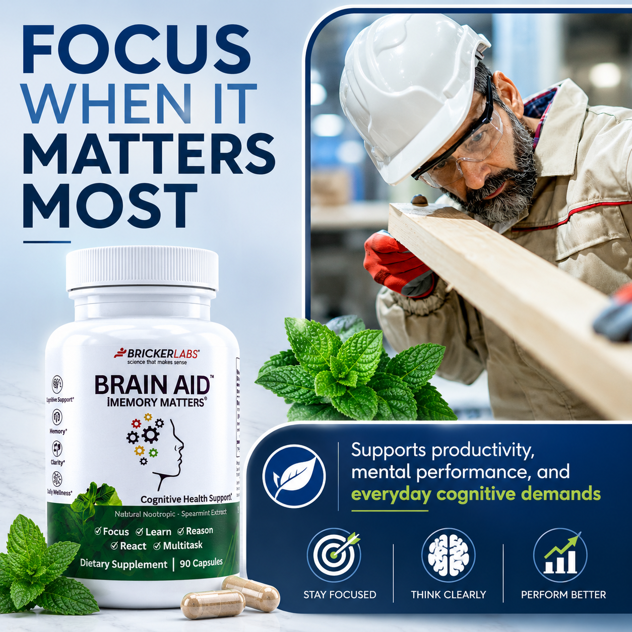 Brain Aid™ Memory Matters with Neumentix Brain Health Supplement