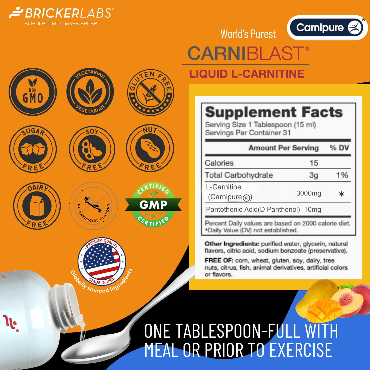 CarniBlast®  Liquid L-Carnitine 3000mg Energy Supplement