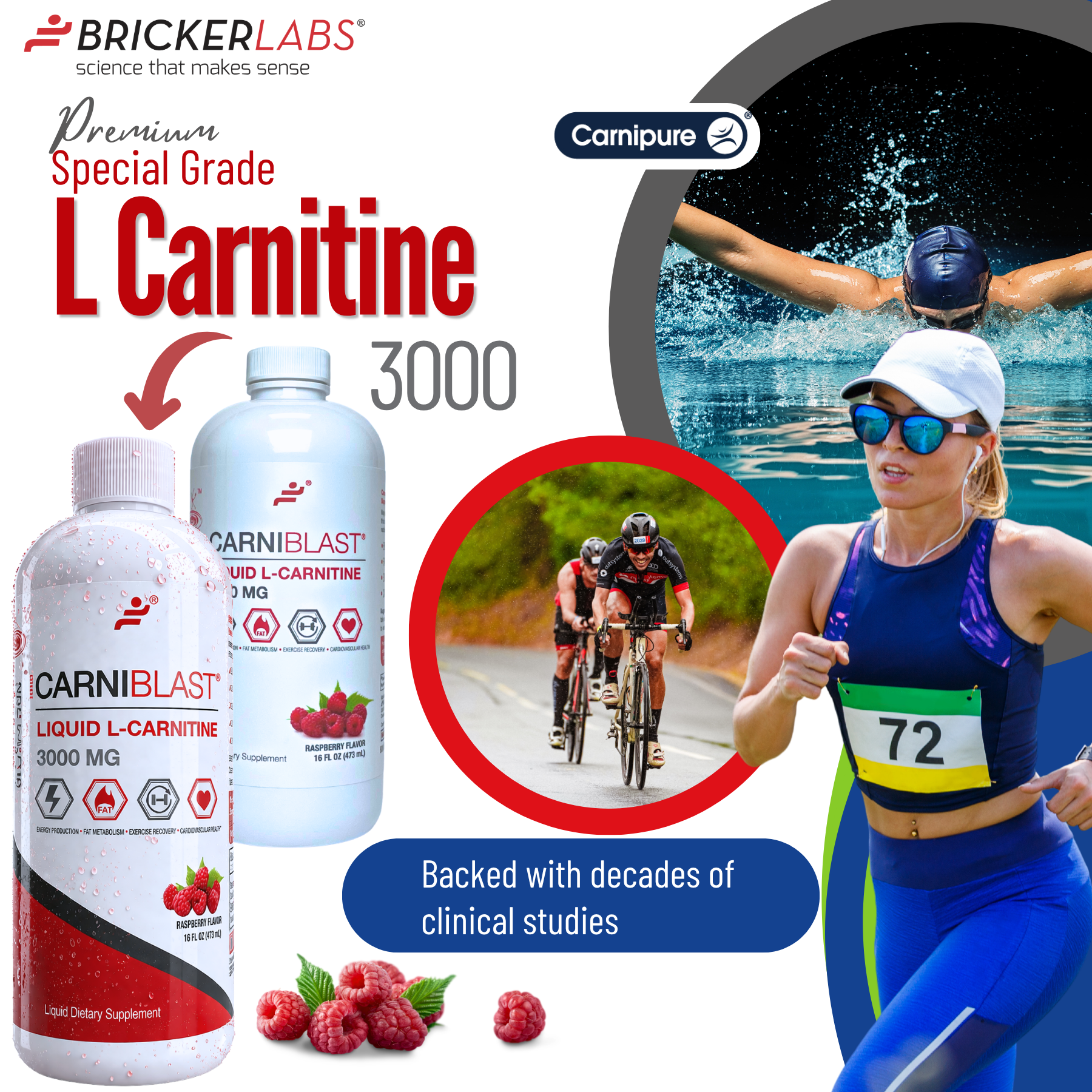 CarniBlast Liquid L-Carnitine 3000mg Energy Supplement Bricker Labs CarniBlast Liquid L-Carnitine 3000mg Energy Supplement Bricker Labs