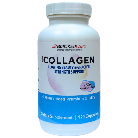 Collagen for Men & Women - Type I, III  Hydrolyzed Collagen Supplement 750mg, 1 collagen capsule daily - 120 servings