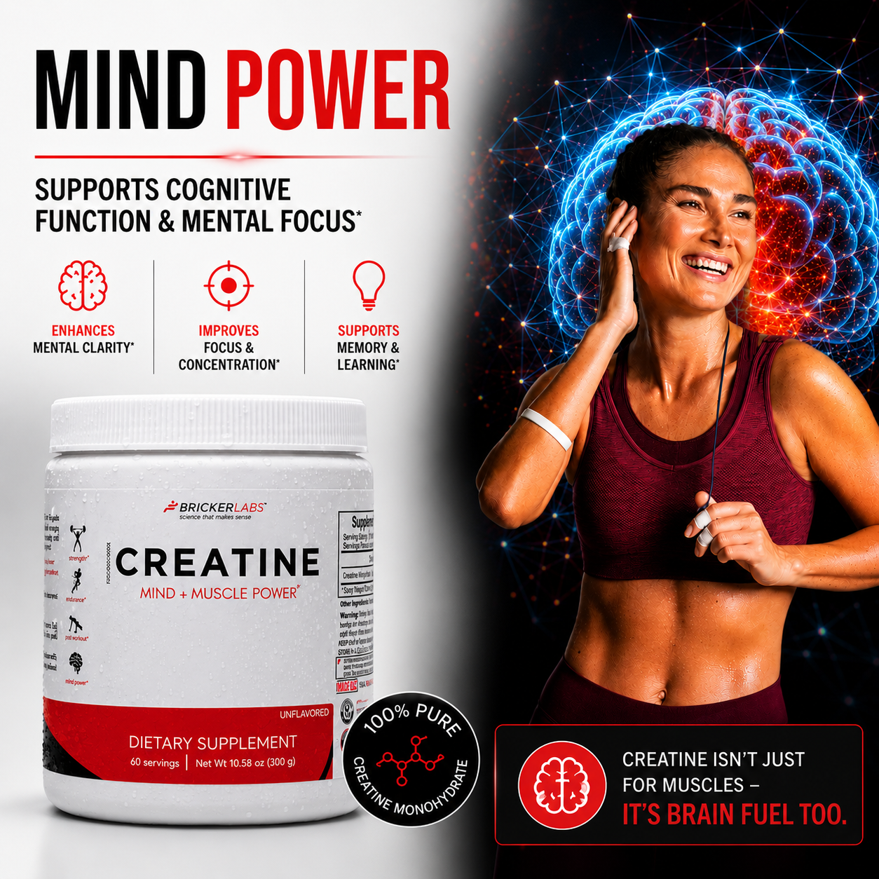 Creatine Monohydrate Powder – 5g per serving