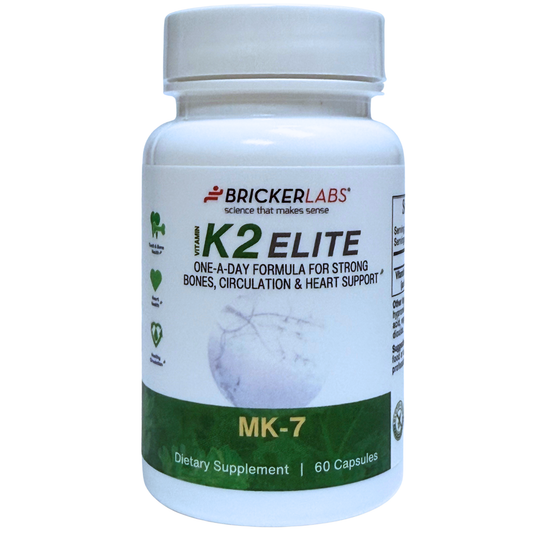 Vitamin K2 Elite – MK-7 Supplement 160mcg – Supports Bone & Heart Health, Calcium Absorption & Circulation