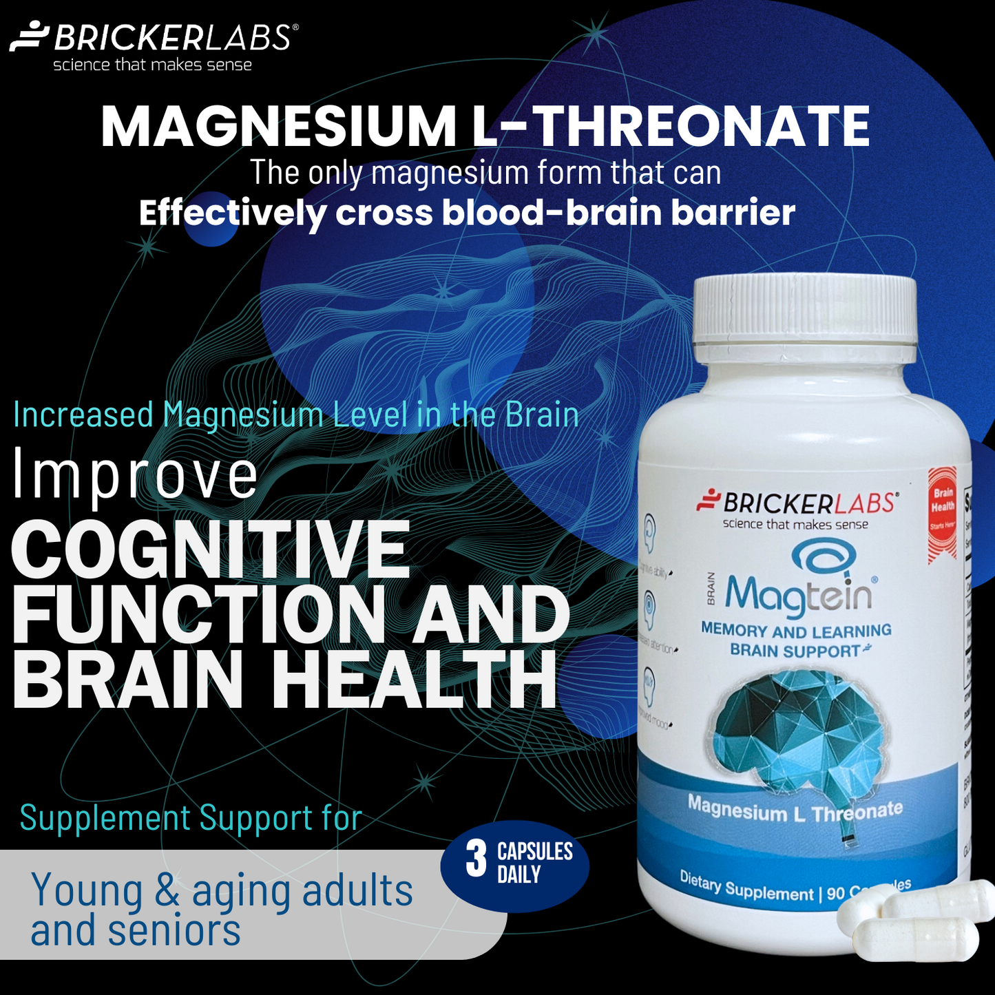 MAGTEIN │Magnesium L Threonate - Memory and Learning Brain Health Supplement