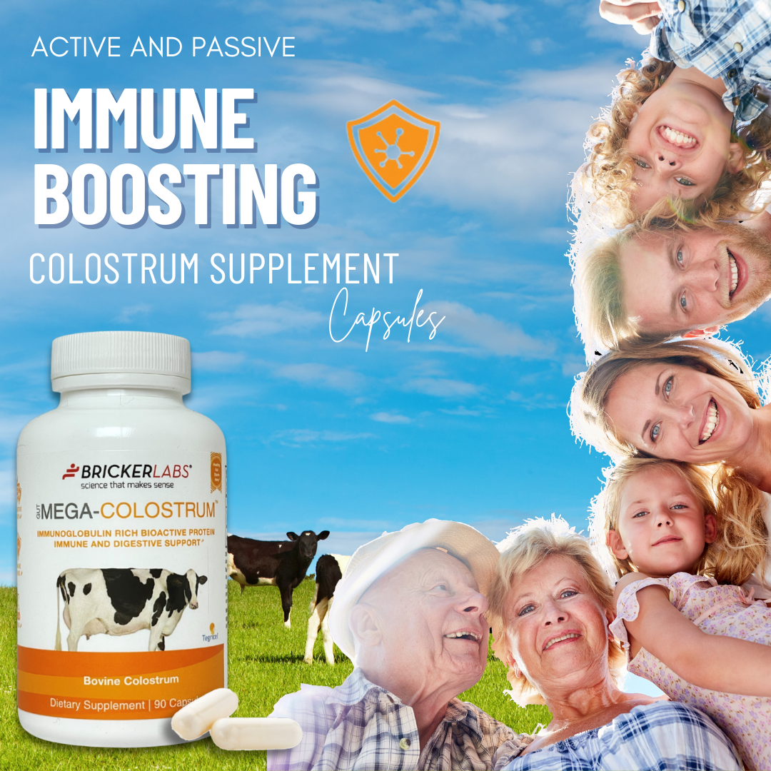 Mega-Colostrum Capsules, Gut Health, Immune Health, Healthy Skin & Hair 1000mg bovine colostrum 90 capsules