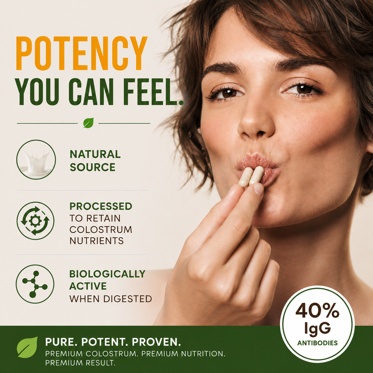 Mega-Colostrum Capsules, Gut Health, Immune Health, Healthy Skin & Hair 1000mg bovine colostrum 90 capsules