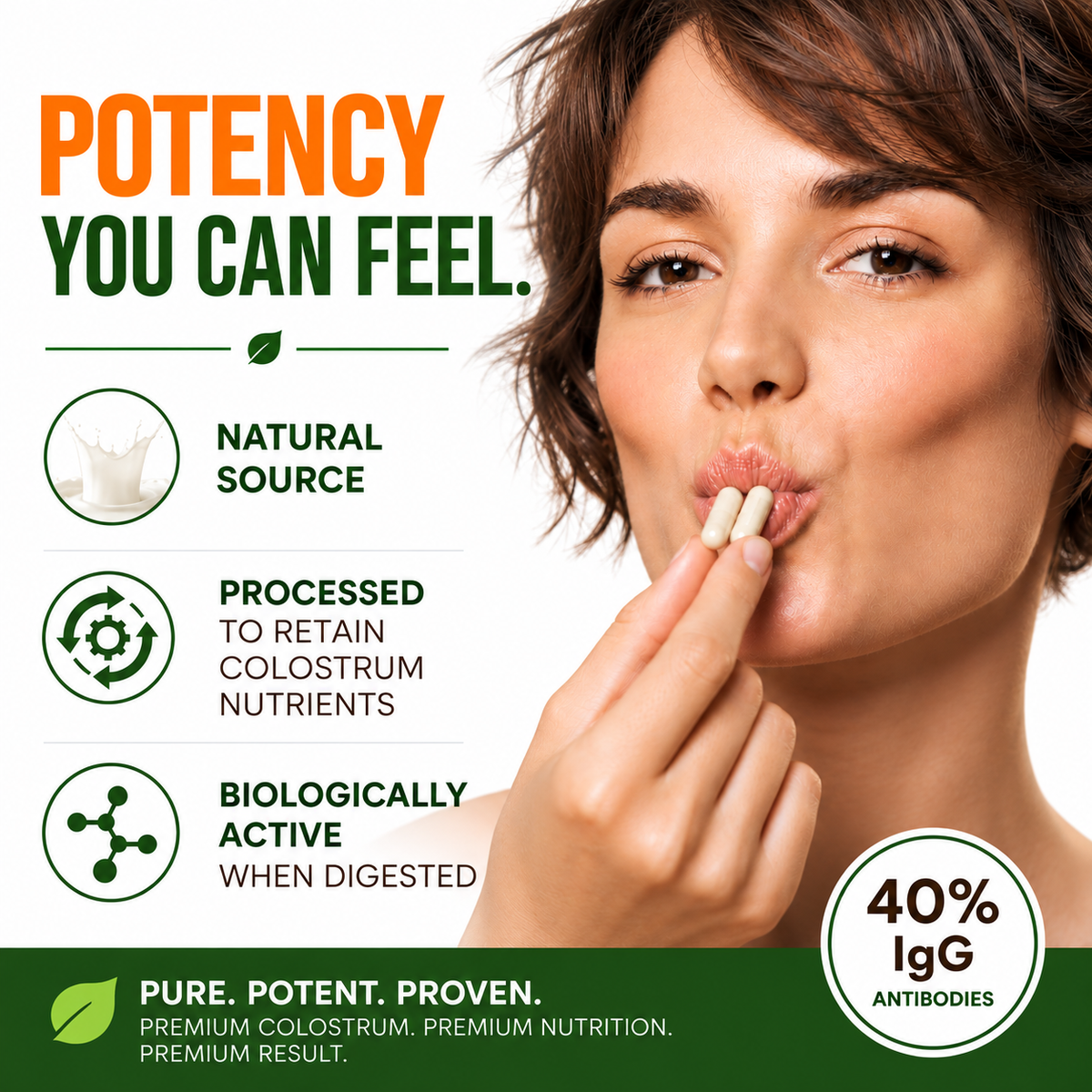Mega-Colostrum Capsules, Gut Health, Immune Health, Healthy Skin & Hair 1000mg bovine colostrum 90 capsules