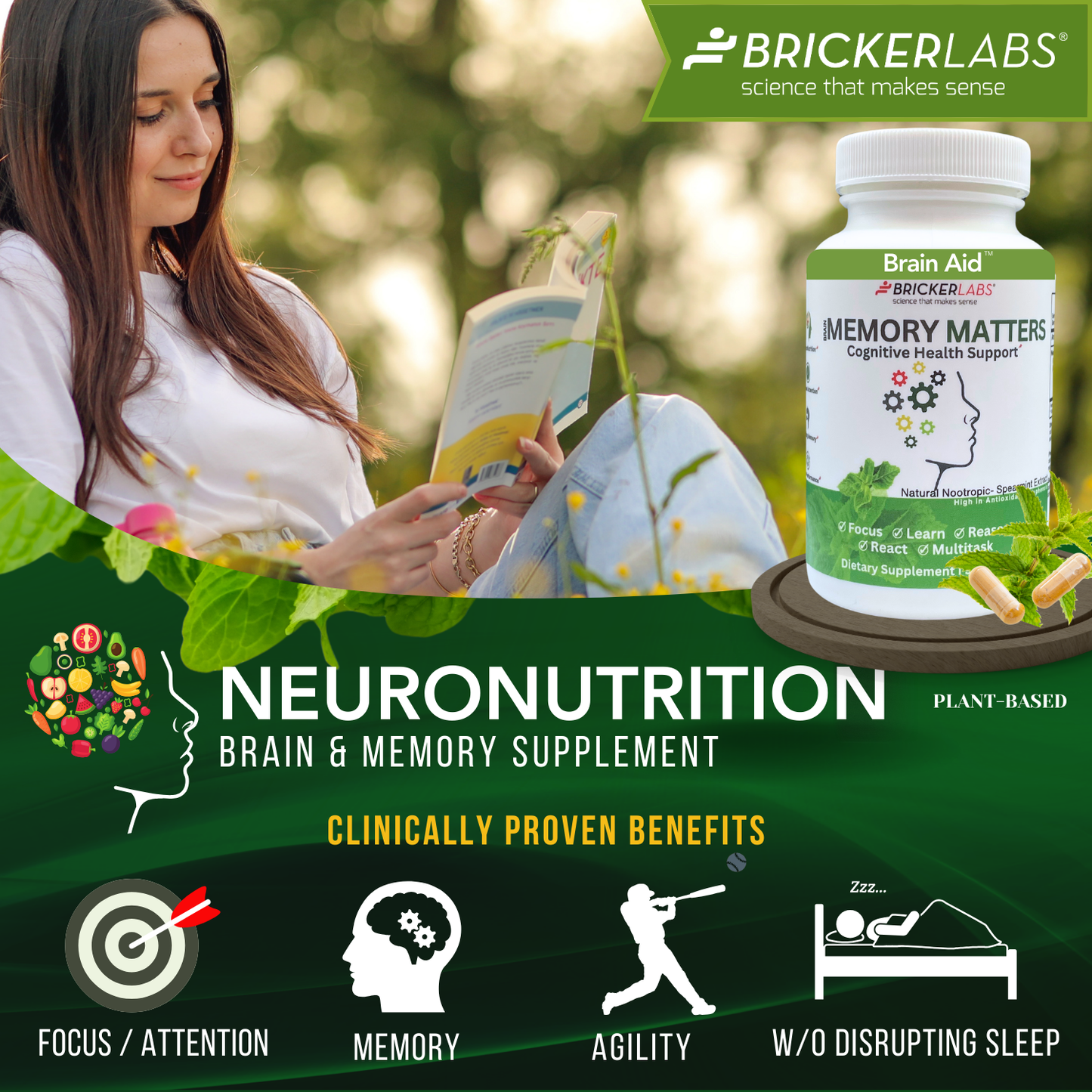 Brain Aid™ Memory Matters with Neumentix Brain Health Supplement