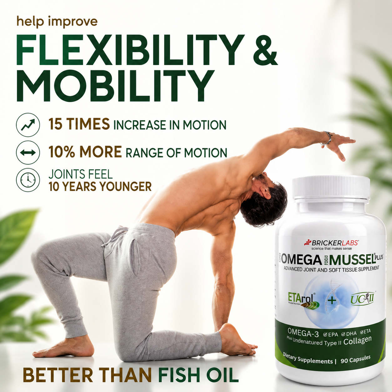 Omega Cyclo-Mussel Plus™ | Premium NZ Green Lipped Mussel plus UC-II 90ct