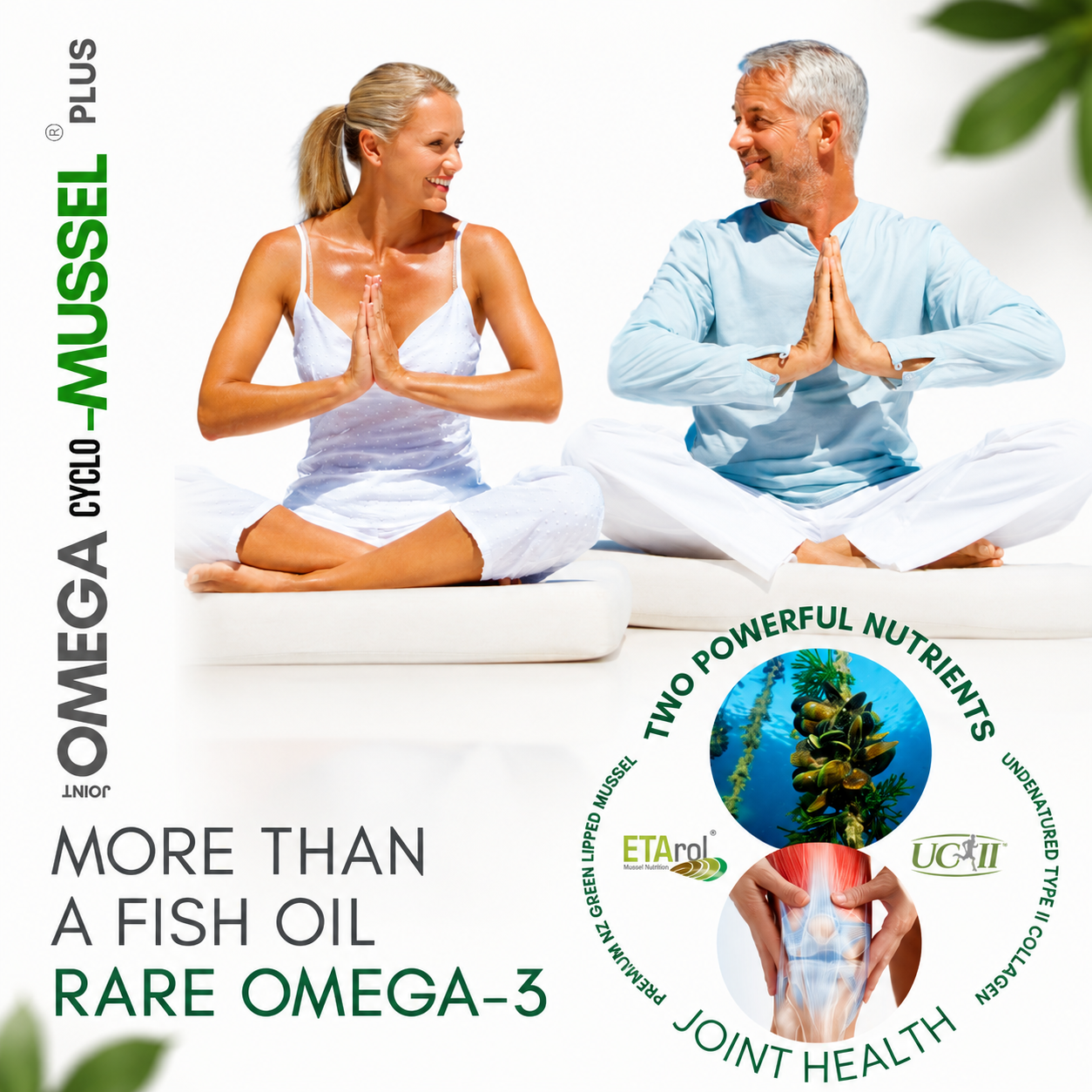 Omega Cyclo-Mussel Plus™ | Premium NZ Green Lipped Mussel plus UC-II 90ct
