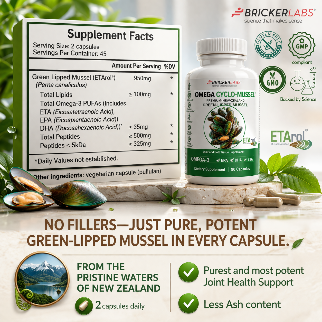 Omega Cyclo - Mussel │Premium New Zealand Green Lipped Mussel Joint Health Supplement