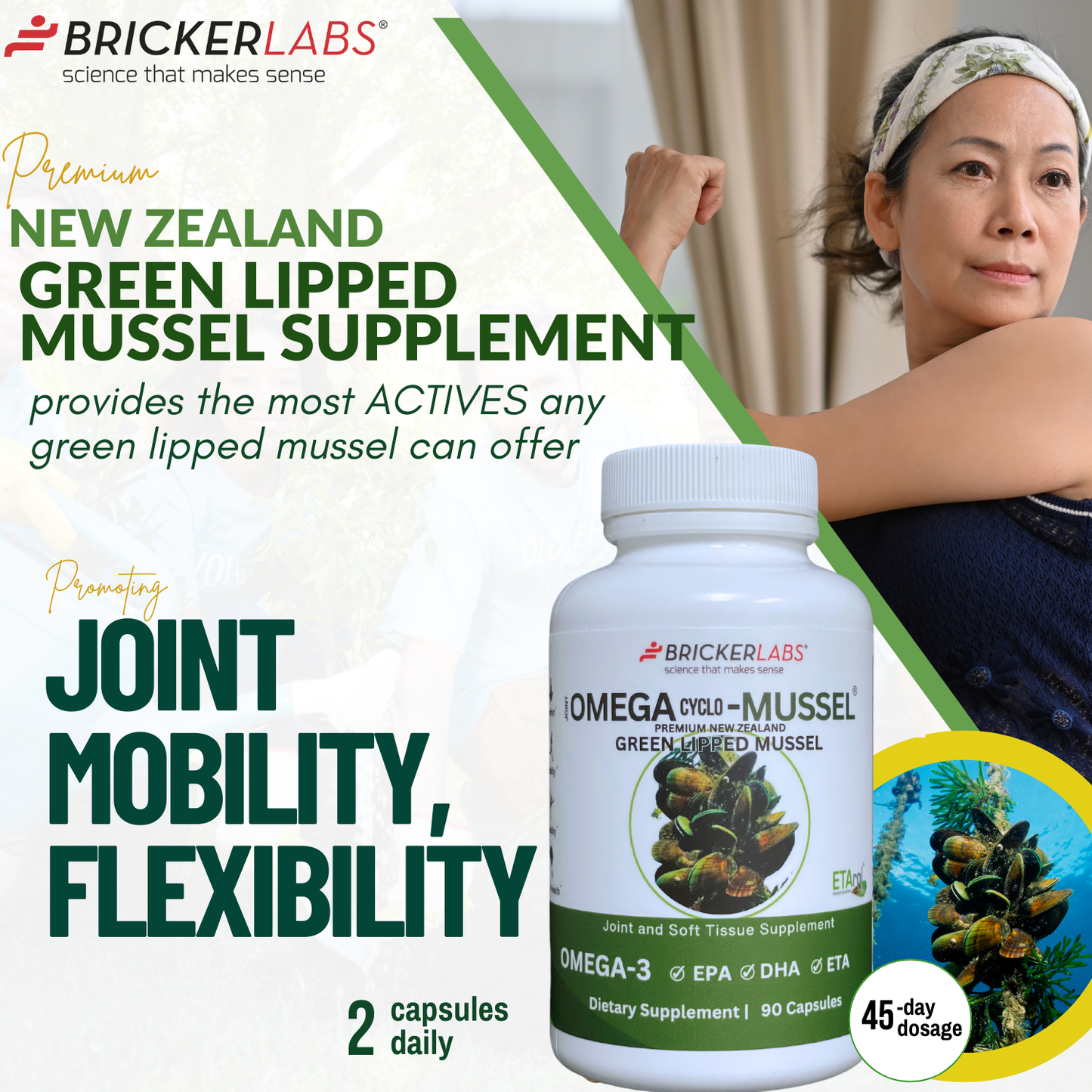 Omega Cyclo - Mussel │Premium New Zealand Green Lipped Mussel Joint Health Supplement