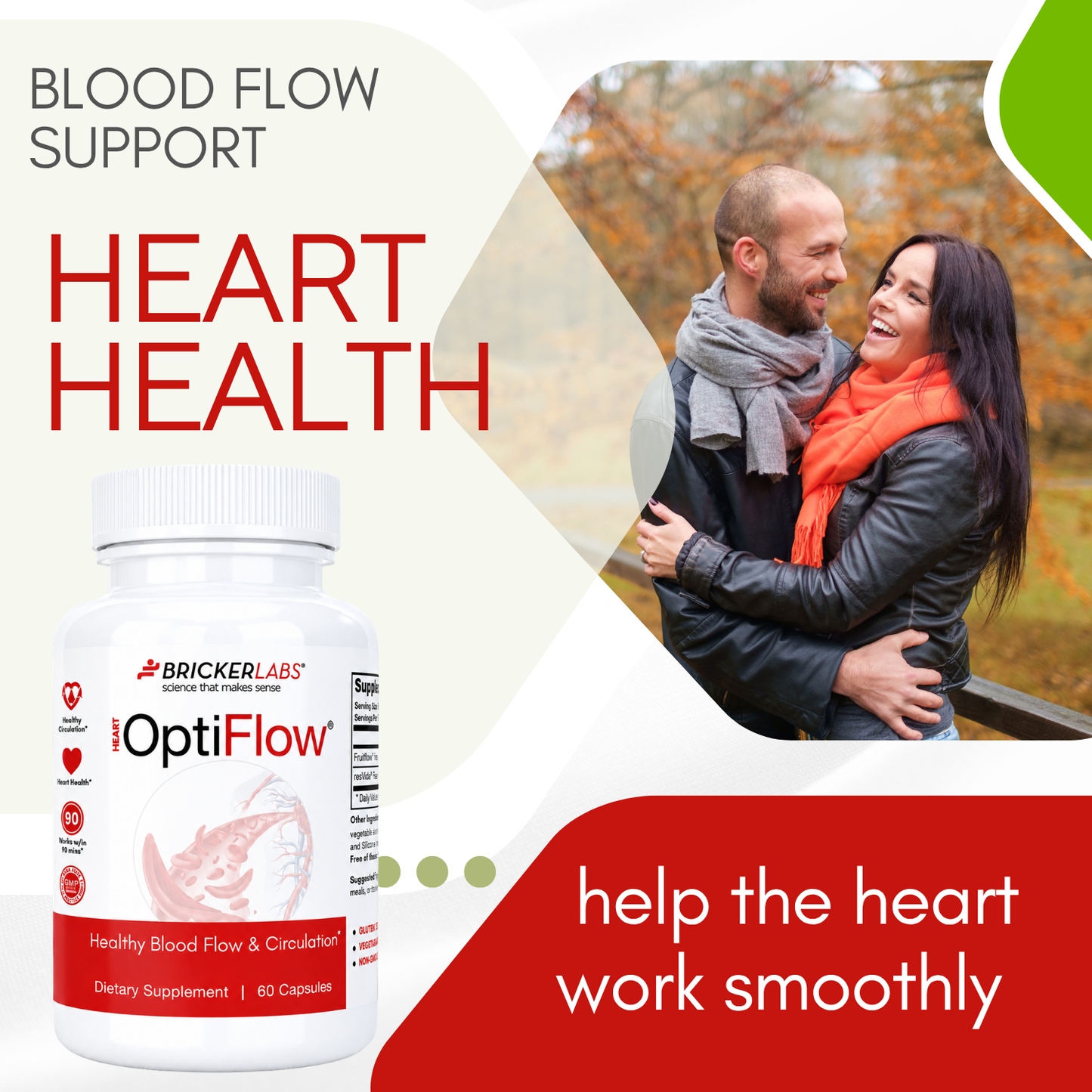 OptiFlow Blood Circulation Vitamins, Naturally Supports Healthy Blood Flow. Blood Optimizer Supplement