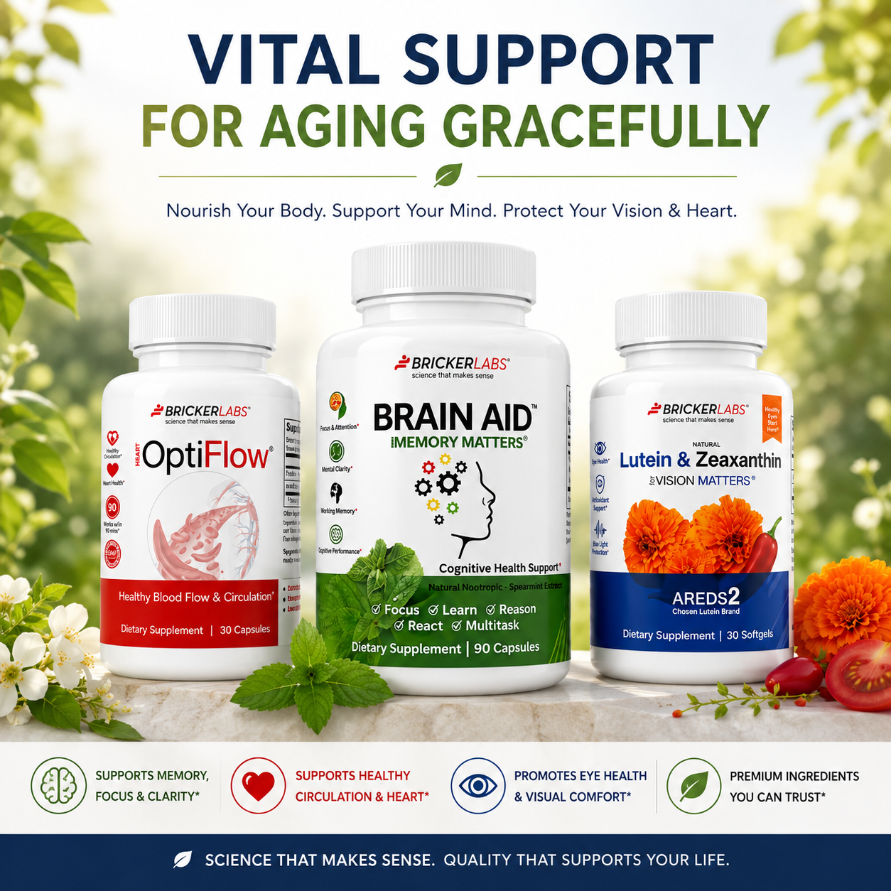 Vital Support - Age Better | Circulatory, Brain, Eyes & Skin Health